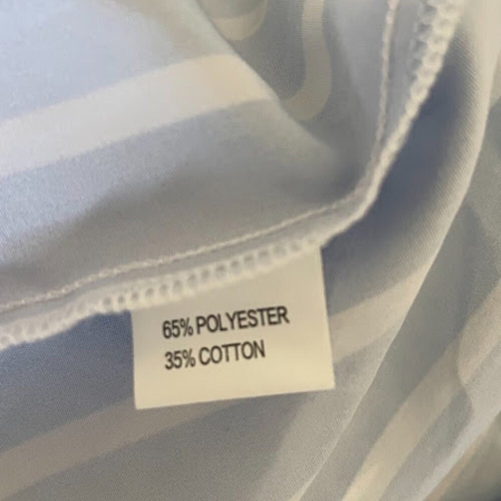 Temu | Striped Bltd Shirt Maxi Dress | Light Blue/White | Size XL/12 | Worn Once - Picture 7 of 8